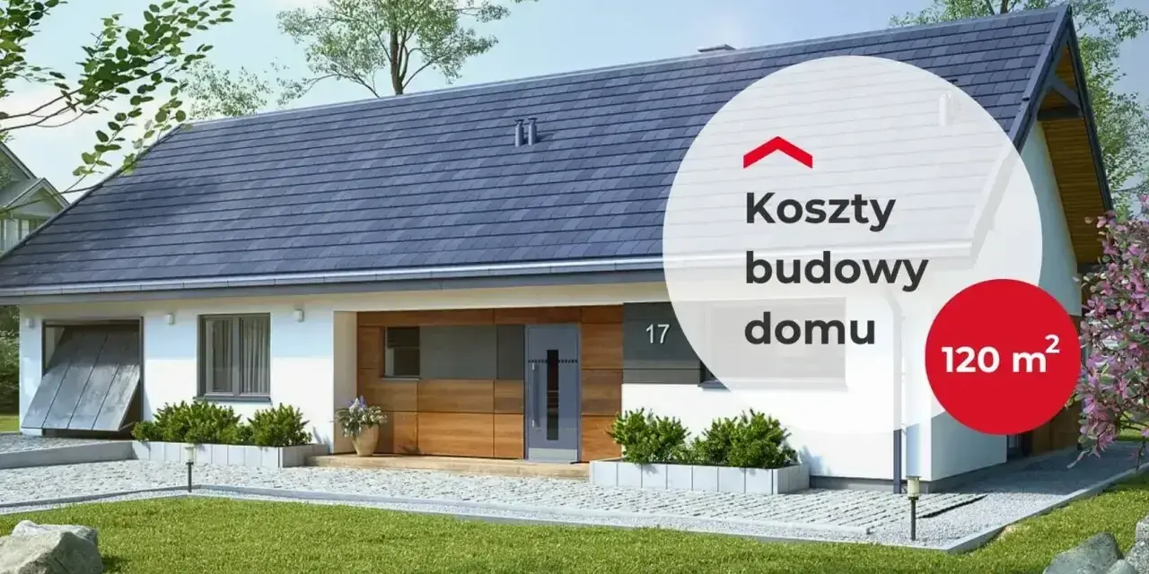 Nowoczesny dom 120 m², z drewnianą elewacją i szarym dachem. Poznaj etapy budowy domu i kosztorys.