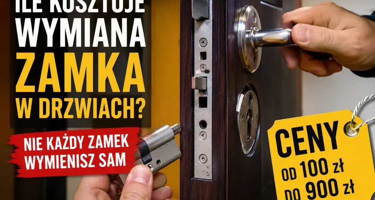 Ile kosztuje wymiana zamka w drzwiach? Zobacz ceny od 100 do 900 zł. Nie każdy zamek wymienisz sam.