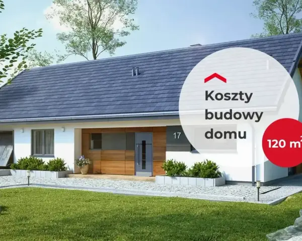 Nowoczesny dom 120 m², z drewnianą elewacją i szarym dachem. Poznaj etapy budowy domu i kosztorys.