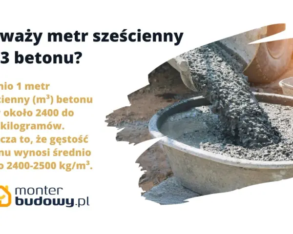 Ile waży metr sześcienny 1m3 betonu? Średnio 2400-2500 kg. Beton wylewany z betoniarki do wiadra.