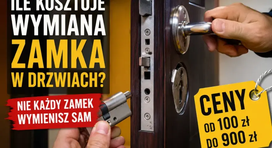Ile kosztuje wymiana zamka w drzwiach? Zobacz ceny od 100 do 900 zł. Nie każdy zamek wymienisz sam.