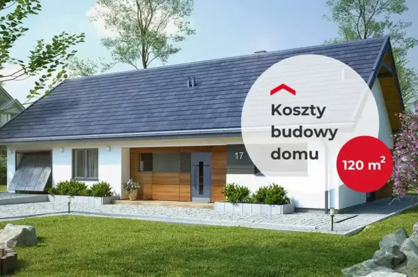 Nowoczesny dom 120 m², z drewnianą elewacją i szarym dachem. Poznaj etapy budowy domu i kosztorys.