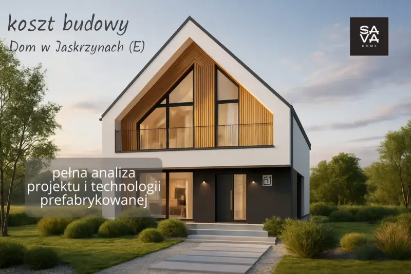Nowoczesny dom w Jaskrzynach. Sprawdź gotowe domy cennik i analizę technologii prefabrykowanej.